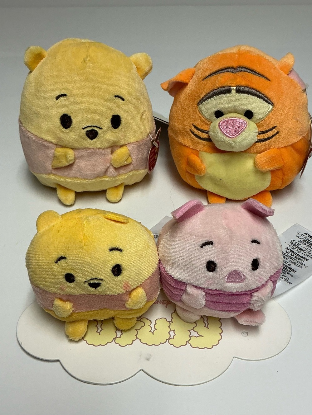 Disney Ufufy Plush Winnie the Pooh Set Tigger Piglet Pooh Mini & Small Size